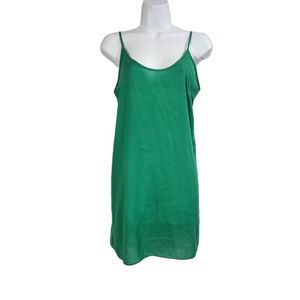 4x$25 Hoss intropia green semi sheer slip chemise dress XS